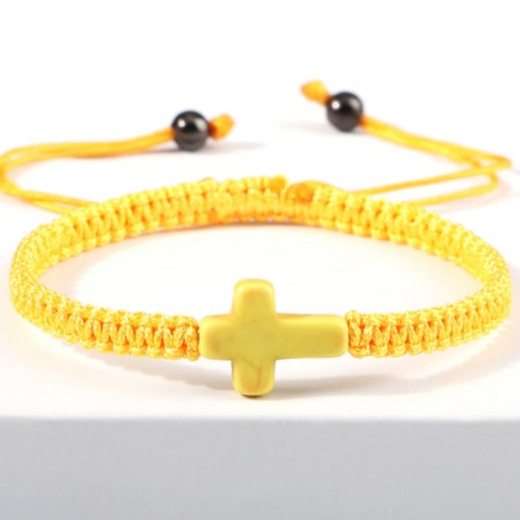 Cross Bracelet,Cross Drawstring Bracelet,Macrame Cross Bracelet, Friendship,Gift - Picture 1 of 1